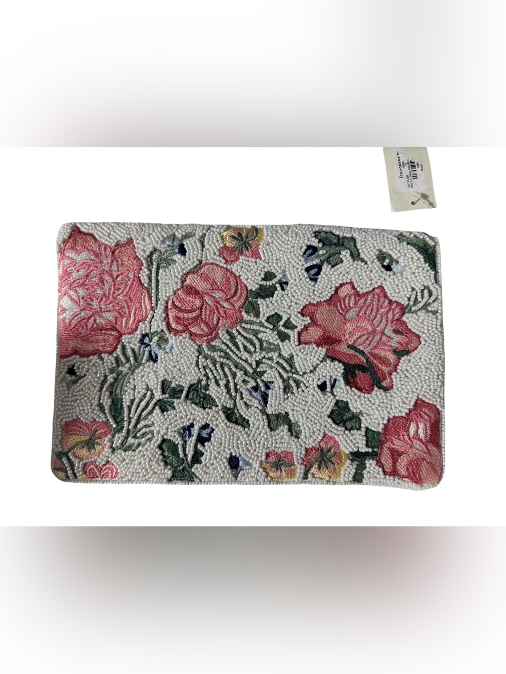 Francesca’s Multi Floral Beaded Clutch